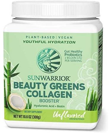 Sunwarrior Beauty Greens Collagen Booster Unflavored - 10.6 oz (300 g) | Vegan Superfood for Radiant Skin - Buy Online on GoSupps.com