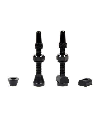 MBP Alloy Tubeless 40mm Bicycle Presta Valve Stems Fits Most Rims with 2 Types of Grommets Included for Each stem.