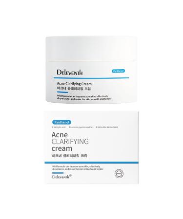 DEleventh Korean Brand Acne Clarifying Cream 30g / with Salicylic Acid Vitamin B5 and Soothing Botanicals for a Clear Nourished Complexion Anti-Acne Combats Blemishes Hydrates and Revitalizes