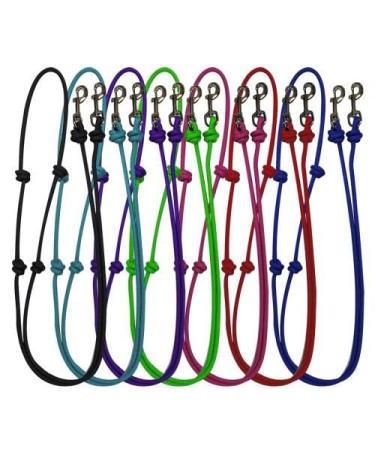 Showman 8' Knotted Durable Nylon Barrel Reins Red