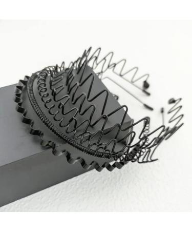 10 Pieces Metal Headband Black Non Slip Hair Band Unisex Multi-Style Elastic Wave Headband Sport Fashion Hair Band Accessories for Women Men Teens Outdoor Sport Yoga - Buy Online on GoSupps.com