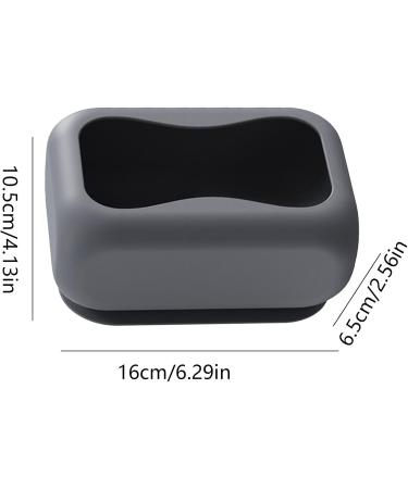 Tissue Box with Suction Cup Silicone Tissue Holder | Sturdy Silicone Tissue Box with Suction Cup Base Tissue Dispenser Rectangular Tissue Organiser with Wide Opening for Living Room Gray - Buy Online on GoSupps.com