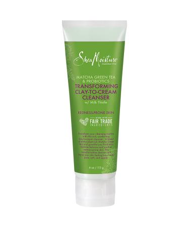 SheaMoisture Matcha Green Tea And Probiotics Clay to Cream Cleanser - 4oz
