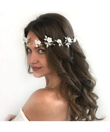 Unicra Bride Silver Wedding Hair Vine | Crystal Bridal Hair Piece for Women and Girls - Buy Online on GoSupps.com