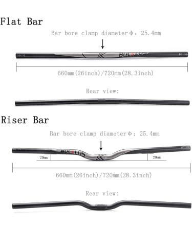 BUCKLOS 25.4mm Mountain Bike Handlebar | Aluminum Alloy Flat/Riser Bar 720mm | Premium MTB Bicycle Handle Bar Riser - Buy Online on GoSupps.com