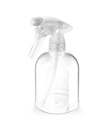 Bar5F Plastic Spray Bottle, 16 oz | Leak Proof, Empty, Clear, Trigger Handle, Adjustable Fine to Stream Output, Refillable, Heavy Duty Sprayer for Hair Salons & Spas, Household Cleaners, Cooking