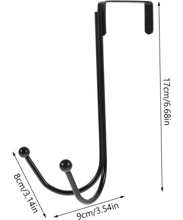 PLAFOPE 4 Pcs Hangers Black Coat Rack Towel Hook Hats Robes Mounted Clothing Rack Hanger Hook Door Hook Iron - Buy Online on GoSupps.com