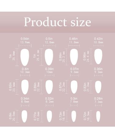 Ruarby Acrylic Press on Nail Almond Fake Nail Bowknot Glues on Nail False Nail Rhinestones Stick on Nail for Women Girls - Buy Online on GoSupps.com