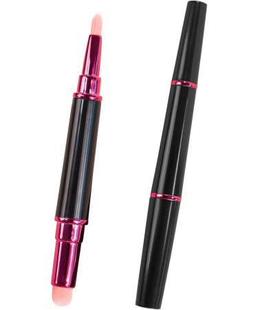Lip Gloss Brush | Travel Makeup Brush Dual-ended Lipstick Blending Brush Round And Flat Head Makeup Brush With Dust-Proof Lid - Buy Online on GoSupps.com