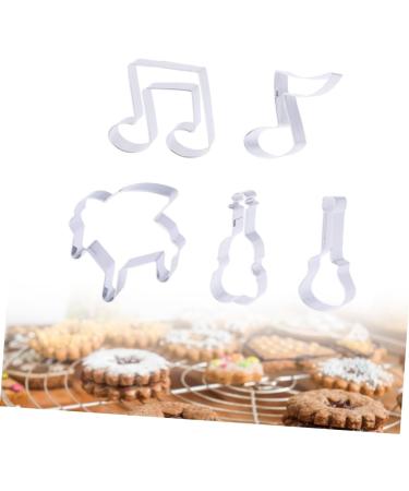 Milisten 5 Pcs Professional Baking Supplies Heart Shaped Molds Stainless Steel Baking Molds Musical Instrument Molds Musibi Molds Cookie Molds Biscuit Cake Fruit Set medium Silver - Buy Online on GoSupps.com