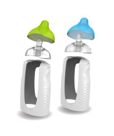 Kiinde Twist Squeeze Natural Baby Breast Milk Feeding Bottle with Nipples and Case (2 Pack) Easy to clean BPA PVC and Phthalate Free Top Rack Dishwasher Safe Recyclable