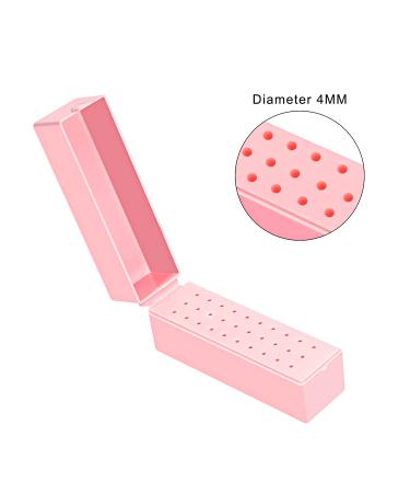 CGEB Nail Drill Bits Holder Stand Organizer - 30 Holes Manicure Tools Container (Pink) - Buy Online on GoSupps.com