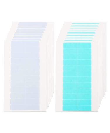 DSSY 408 Pcs Double Sided Hair Extension Tape 10x2.36 Inch Hair Tapes Water Proof Adhesive Tape Per Bag Replacement Tape for Hair Extensions Tape(White and Blue)