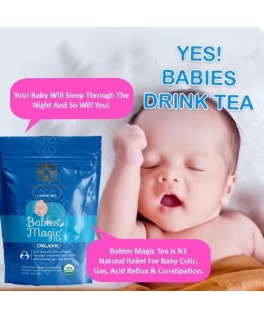 Secrets of Tea Baby Colic Magic Tea - Organic Calming Relief for Acid Reflux & Gas - 80 Count (4 Pack) - Guaranteed Sleep for Babies - Buy Online on GoSupps.com