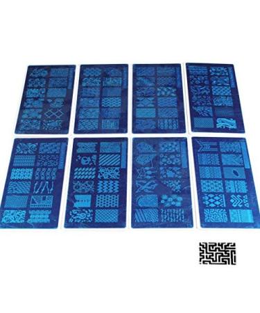 Buy Finger Angel 16 Design Nail Art Stamping Plates with White Holder & Green Rubber Stamper - DIY Nail Art Tools for Perfect Manicure - Buy Online on GoSupps.com