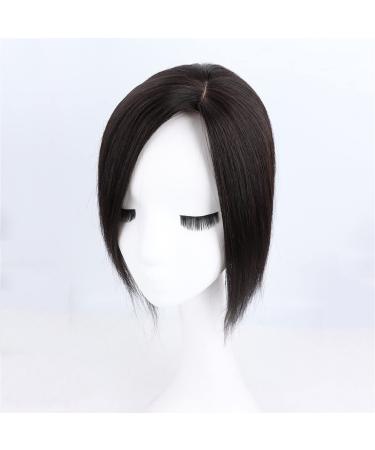 Smooth Silk Base Real Hair Topper - 30 cm Medium Brown One-Piece Crown Closure with Clips - Buy Online on GoSupps.com