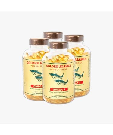 Nu Health Alaska Deep Sea Omega-3 Fish Oil 1000 Mg EPA & DHA (200 Softgels) - 4 Bottles