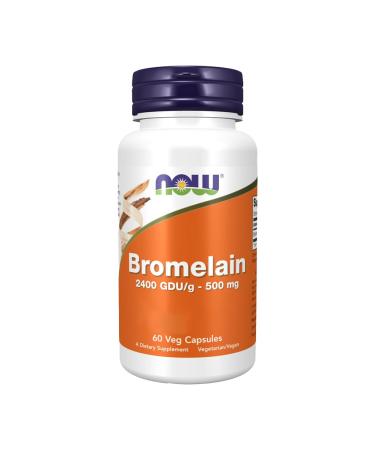 Now Bromelain 2400 GDU 500mg 60 Veg Capsules