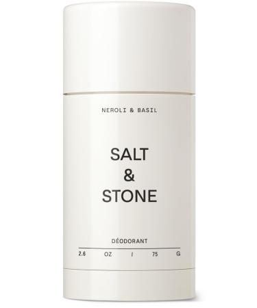 SALT & STONE Deodorant | Extra Strength Natural Deodorant for Women & Men | Aluminum Free with Seaweed Extracts Shea Butter & Probiotics | Free From Parabens Sulfates & Phthalates (2.6 oz) Neroli & Basil 2.6 Ounce (Pack of 1)