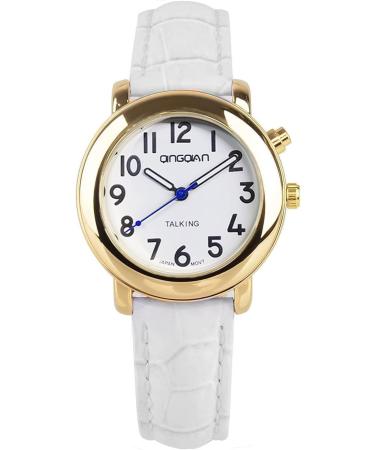 QINGQIAN English Voice Talking Watch for Blind Visually impaired or Elderly Women's Clothing Size