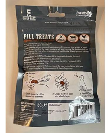 Rosewood Dog Pill Treats - Single 80g Packet Chicken Beef 80 g (Pack of 1) - Buy Online on GoSupps.com