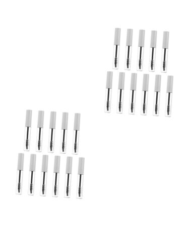 Healvian 22 Pcs Eyelash Tube Eyelash Cream Vial Empty Mascara Tube and Wand Lip Bottle White Plastic