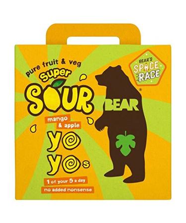 BEAR Super Sours Mango & Apple Yoyo Bear 5 x 20g