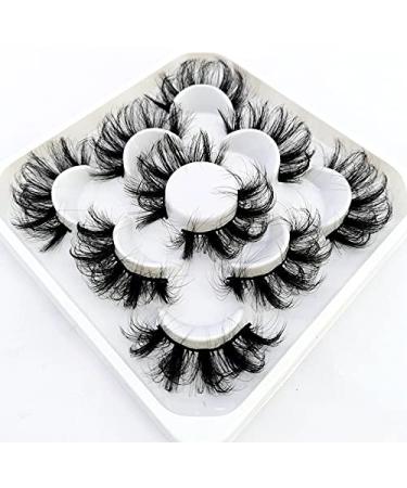 HBZGTLAD 5 Pairs 25mm 3D Mink Lashes - Custom Natural Faux Eyelashes Pack | Short Wholesale False Eyelashes (QZ-01) - International Shipping Available - Buy Online on GoSupps.com