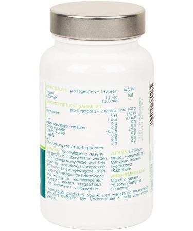 Buy Vitalsee L-Carnitine 500 Plus - 60 Vegan Capsules | 500mg L-Carnitine Tartrate & Vitamin B1 for Enhanced Energy | International Shipping - Buy Online on GoSupps.com