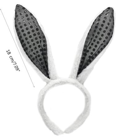 hgnxa Bendable Cute Ear Headband with Sequins for Costume Party Theme Photo Props for Girls Teens Headpiece Rose Red - Buy Online on GoSupps.com
