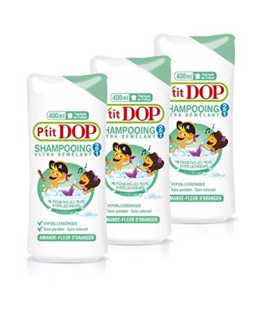 P'tit Dop - 2 in 1 Ultra Detangling Shampoo Almond-Orange Blossom Maxi Size - 400 ml - Pack of 3