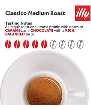 illy Classico Whole Bean Coffee Medium Roast Classic Roast with Notes Of Chocolate & Caramel 100% Arabica Coffee No Preservatives 250g (Pack of 2) Classico Medium Roast 250 g (Pack of 2) - Buy Online on GoSupps.com