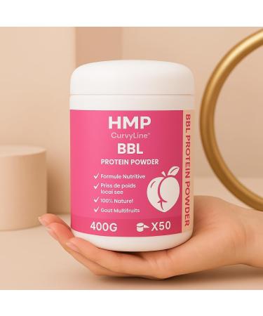 BBL Poudre Nutritive - Volume Fesses & Hanches | Shake Multi-fruits 100% Naturel | Fenugrec Maca | 400g 50 Doses - Buy Online on GoSupps.com