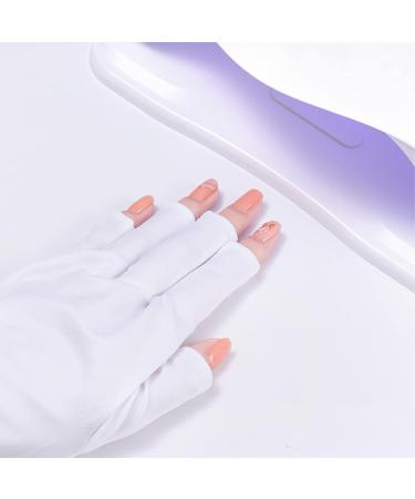 Shop UV Shield Gloves for Nail Care | Manicure & Nail Art Protection - White UV Protection Gloves - Buy Online on GoSupps.com