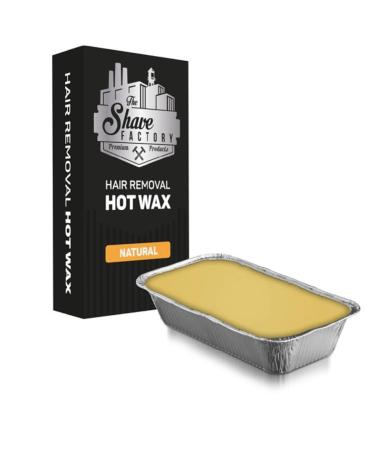 The Shave Factory Hair Removal Hot Wax - Heisswax 500g (500g Natural) 500 g (1Pack) Natural