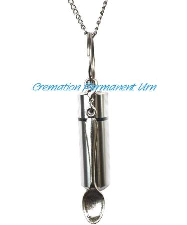 Cremation Permanent Urn Spoon Cremation Locket Perfume Vial Silver Ashes Locket Spoon Memorial Locket Silver - Buy Online on GoSupps.com