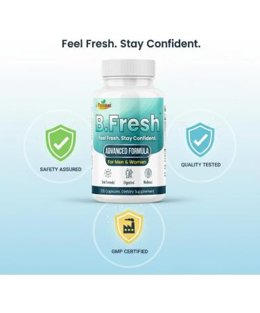 Therefore B.Fresh Breath Freshener Capsules for Adults Oral Probiotics for Bad Breath & Dental Health Support Fresh Breath from Inside Alcohol-Free Vegan 120 Capsules - Buy Online on GoSupps.com