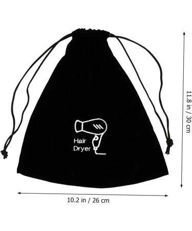 FOYTOKI 5 Pcs Hair Dryer Storage Bag Gym Holder Drawstring Bag Drawstring Bags S choir Black Flannel - Buy Online on GoSupps.com