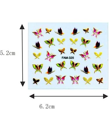 30 Sheet/Set Nail Art Fashion Woman Butterfly-shapeDecorate Holographic Nail Stickers - Buy Online on GoSupps.com