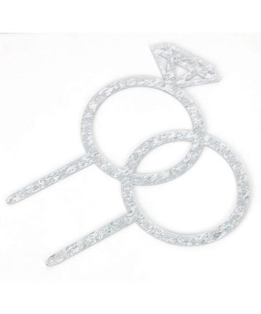 Diamond Ring Cake Topper - Engagement Wedding Bridal Shower Valentine Party Decoration - Buy Online on GoSupps.com