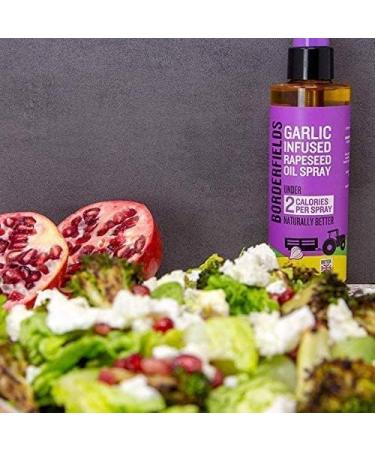 Borderfields Garlic Infused Rapeseed Oil Spray 200ml - Natural Garlic Flavor | Easy to Use Spray Bottle - Buy Online on GoSupps.com