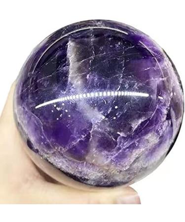 Natural Crystal Rough 1pc 65mm-70mm Natural Crystal Amethyst Spheres Quartz Ball for Decoration Stone Mineral Specimen - Buy Online on GoSupps.com