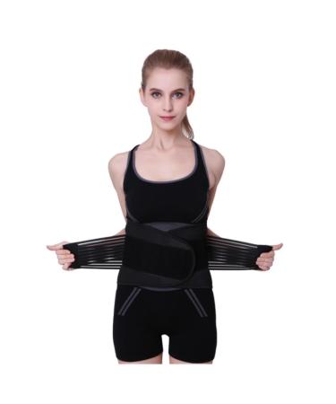 Back Brace Lumbar Support Back Braces Waist Support Belt Back Posture Corrector Lumbar Spine Decompression Waist Belt(Small) Small Blue