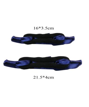 8-Piece Hair Bun Accessories Set | Donut Maker & Styling Tools for Girls - Black Pink & Blue - Buy Online on GoSupps.com