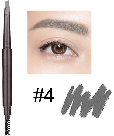 KOSDFOGE Eyebrow Pencil Dual End Automatic Rotation Eyebrow Pen with Eyebrow Brush Makeup Pencil Professional Brow Enhancing Kit(4# gray) - Buy Online on GoSupps.com