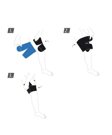 Actimove Thigh Support - Adjustable Universal Black | Best International Shipping - Buy Online on GoSupps.com
