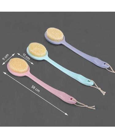 Chiris Back Brush - Long Handle Body Brush for Shower & Bath | Wet & Dry Back Scrubber for Acne Peeling & Dead Skin Removal (Blue) - Buy Online on GoSupps.com