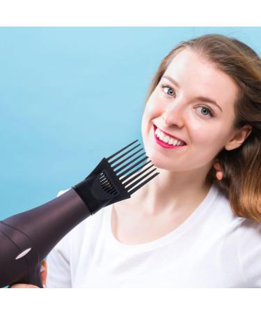 FRCOLOR 2pcs Blower Dryer Comb Attachment Hair Styling Accessories - Hair Dryer Concentrator Nozzle for Straightening Wavy Curly Hair - Buy Online on GoSupps.com