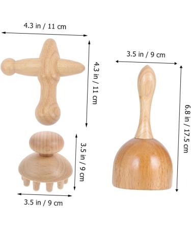 Beavorty Wooden Massage Cup Set | Household Wood Therapy Massager for Muscle Relief | Portable Handheld Massage Device - Buy Online on GoSupps.com