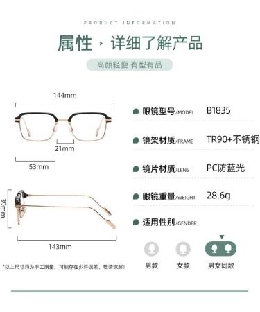 Square Metal Frame Blue Light Blocking Glasses for Men & Women | Anti UV Ray Computer & Reading Glasses - Rose Gold Tea - 53mm - Buy Online on GoSupps.com